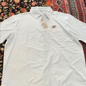Thunder Peter Millar White Polo Shirt